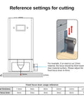Diagram of 40W Diode Laser Module With Air Assist for Engraving And Cutting, showing fixed focus lever settings and material thickness guide.