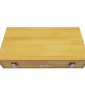 Wooden case for 22 Piece Pro Grade Keyway Broach Set For HSS Broaching Tools, Metric Range 12 To 30, Includes Bushing Shim Kit For Precise Cuts