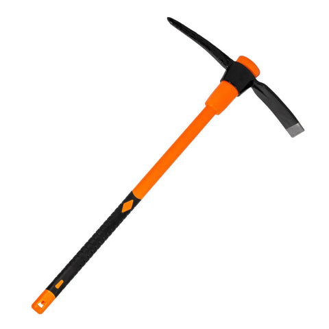Heavy Duty Pickaxe For Digging With Shock Absorbing Handle 36 Inches Durable Manganese Steel Head For Hard Ground Rocks And Roots