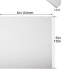 Two Pack 6x6 Aluminum Sheet Metal 0.236 Inch Thick 6061 T6 Flat Plate Polished and Deburred for DIY Projects, Fabrication, and Home Repairs