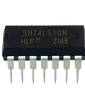 Ten Pack Of 74LS10 Logic IC Chips Inline DIP14 Package SN74LS10N Compatible, Solid Reliability For Pro Boards And Hobby Projects, Precision And Stable Performance, Reliable Electronic Component, New 2025 Arrival. black SN74LS10N DIP14 logic IC chip with 7 metal pins visible