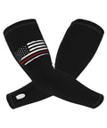 Keep It Cool Wherever You Roll Premium Cooling Arm Sleeves With Bold American Flag Graphics, black ice silk, suitable for sun protection.