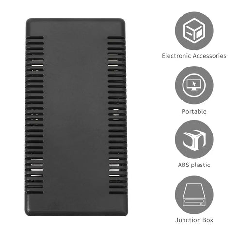 Hot New Deal! 2 Pack Black Plastic Junction Boxes For Your Electrical Builds, sturdy waterproof ABS plastic design with vents.