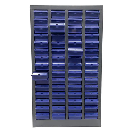 Built Tough Heavy Duty Hardware Organizer Cabinet With 60 Drawers, Parts Storage Box Without Doors, blue metal cabinet
