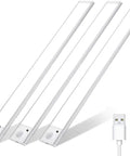 16 Inch Motion Sensor LED Under Cabinet Lights 3 Pack Rechargeable Magnetic Closet Lighting With 3 Color Temperatures