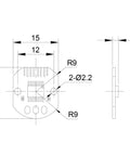 Technical drawing of Two Pack Magnetic Encoder Module For Stepper Motors With PWM And Serial Interface 5V DC Ultra Precise