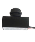 Side view of an Outdoor Dusk To Dawn Photoelectric Switch 120V To 277VAC 5 Amp No Fuss Hardwired Photocell Sensor. Ideal for LED lighting.
