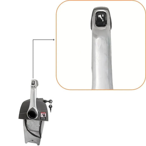 Remote Throttle Control Box For Outboard Motors, Single Top Mount, Model 5006186 showing ignition and trim switch detail