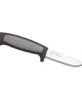 Robust Fixed Blade Knife With Carbon Steel Blade And Combi Sheath, 3.6 Inch Workhorse For Precise Cuts showcased with ergonomic handle.