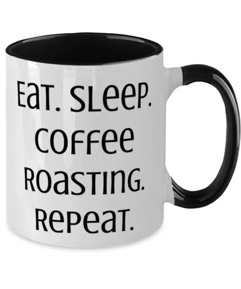 Two Tone Ceramic Coffee Mug 11 Oz Microwave Safe Dishwasher Ready Gift For Roasters Crushing Their Morning Grind And Serving Big Bean Energy Every Single Day While Keeping The Kitchen Fresh with motivational text design.