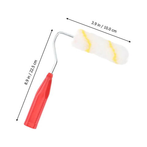 No Sweat Pro Level Mini Paint Roller Brush Kit For Detail Trimming Door Frames Baseboards And Walls Super Smooth Finish Easy Grip Design, 8.9x3.9 inches