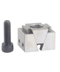 Shop Certified Heavy Duty CNC Table Vise Multi Station Wedge Clamp showing carbon steel fixturing block and mounting screw.