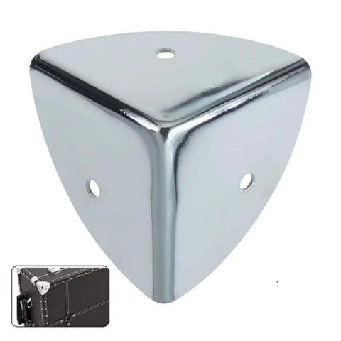 Tough As Nails 4 Piece Metal Luggage Corner Protectors Using 38mm Aluminum Edge Guards And Scalloped Design With Heavy Duty Flight Case Brackets To Keep Your Gear Badass And Scratch Free