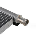Premium Aluminum Battery Coolant Radiator Assembly For Tesla Model X Direct Replacement 2016 Through 2021 detailed view of inlet.