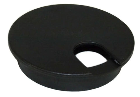 Black 3 Inch Cut Hole Round Wire Management Grommet With Removable Lid Inner Diameter 2.77 Inches Grommet Insert Width 2.973 Inches