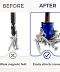 Comparison of Weak vs Strong Magnetic Screw Holder Ring; Heavy Duty Magnetic Screw Holder Ring For Drills And Power Tools, 2026 Model Magnetic Ring Bit, Universal Screw Holder For Mechanics, Carpenters, And DIYers, Anti Slip Screwdriver Holder, No More Dropped Screws.