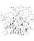 Heavy Duty 100 Piece Two Pin Push Wire Terminal Block Kit 10A 220V White Spring Clamp Quick Wire Connector For Fast Plug And Play Installations With Flame Retardant Plastic