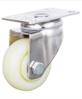 Heavy Duty 4 Inch Swivel Plate Casters With Brakes 440 Kg Load Capacity Quiet Nylon Industrial Wheels for carts