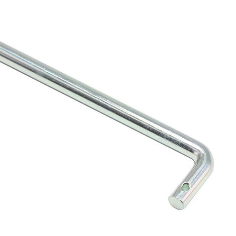 Adjustable Throttle Linkage Kit and Accelerator Rod for 1967 1969 Camaro, 14.88-inch galvanized steel rod, bent end