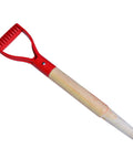 Long Wooden Garden Shovel Replacement Handle 46cm with red grip for digging and DIY craft projects, durable spade handle