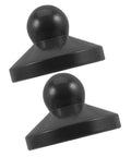 Heavy Duty 2 Pack Patio Umbrella End Cap Replacement Kit With Black Plastic Finial Caps And Secure Fasteners For Garden Parasols Plus Weatherproof Sturdy Easy Install Market Umbrella Tips, black plastic, 16mm