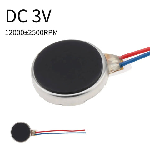 50Pcs Mini Flat Vibration Motors 3V 10x2.7mm Micro Vibrating Motors For Smartphones, close-up view, low noise and low power.