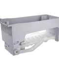 Side view of DA97-08059A AP4567840 PS4175630 Ice Maker Replacement for Samsung Refrigerators, 7 Cube Flex Tray, 8 Pin Connector.