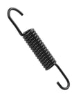 Heavy Duty Kickstand Return Spring For Dirt Bike And Scooter Mopeds Brake Pedal Return Spring Carbon Steel Construction Rust Resistant 110mm Black Two Pack Motorcycle Stand Accessory, side view of black spring.