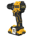 No Fuss Hella Slick 20V Max Brushless Cordless Drill Driver Kit With Compact Atomic Frame And One Half Inch Chuck Including 2Ah Lithium Ion Battery. Compact design with 20V brushless motor.