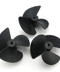 12 Pack 3 Vane RC Boat Propellers For 2mm Shaft Nylon Black 40mm Diameter 18.5mm Thick Fits RC Model Ships Durable High Performance Props For Fast Spins