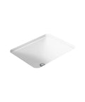 Roomy Rectangular Undermount Bathroom Sink With Overflow Drain Crafted From Hella Durable Vitreous China For An Easy Vanity Setup Bringing Straight Up White Finish And Really Smooth Daily Performance, top view angle.