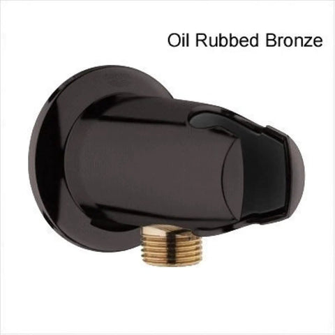 Wall Mount Hand Shower Holder Movario Style With Starlight Finish Half Inch NPT Threads Easy Install Oil Rubbed Bronze Detail