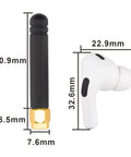 Twin Pack Ultra Compact Dual Band WiFi Antenna 2.4GHz 5.8GHz Omni Directional RP-SMA Male, size comparison with earbud