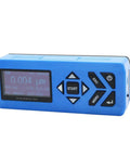 Digital Surface Roughness Meter With Slick Lcd Screen And Durable Rechargeable Battery For Smooth Machinist Finish Tests And Gnarly Metal Or Plastic Measurements Made Totally Legit, blue handheld design showing LCD display.