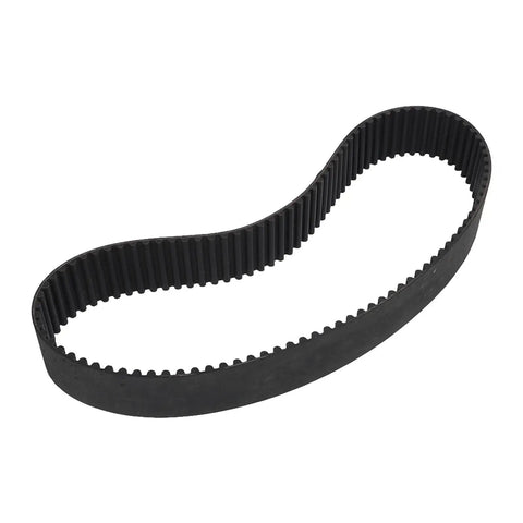 Beefed Up Rubber Drive Timing Belt 42mm Wide 8M 800 Series for Mechanical Power Transmission, shown coiled.