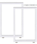White Metal Table Legs 28 Inch Square Tube For Dining Tables And Desks Set Of 4 Heavy Duty Support Built To Last Tough As Nails Modern Look Non Warping Finish Easy Mounting For Home Or Office