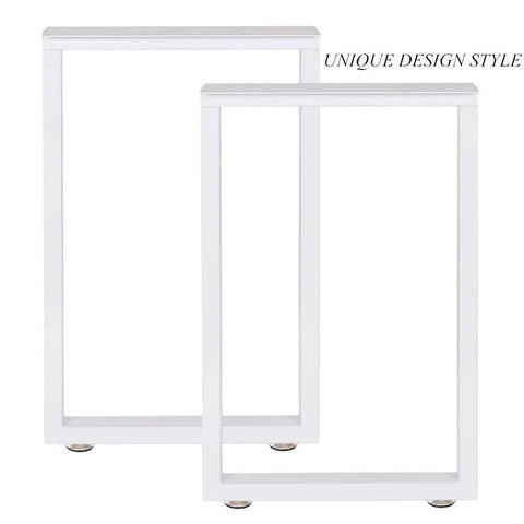 White Metal Table Legs 28 Inch Square Tube For Dining Tables And Desks Set Of 4 Heavy Duty Support Built To Last Tough As Nails Modern Look Non Warping Finish Easy Mounting For Home Or Office