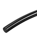 uxcell pneumatic air tubing, 8 mm OD x 5 mm ID, black polyurethane, 2 m length, close-up of tube end