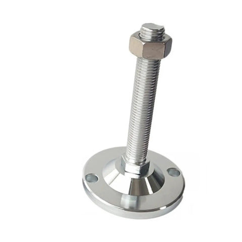 4 Pack Adjustable Threaded Leveling Feet With 100mm Base, Tough As Nails Swivel Levelers For Tables, Chairs, Desks, Shelves And Industrial Equipment, Carbon Steel Construction, Easy Install And Smooth Height Adjustments, 100mm base