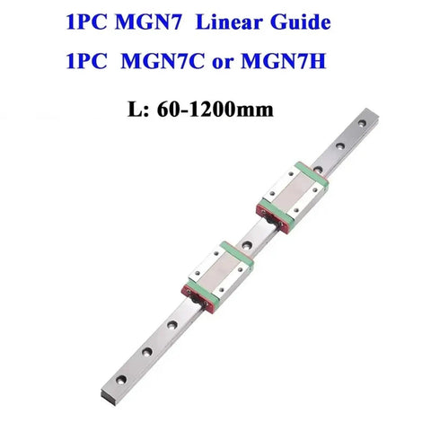 7mm Linear Rail Guide With MGN7C For That Smooth Dead On Motion In 3D Printers And DIY CNC Builds, Wide Range From 50mm To 500mm
