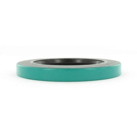 Side view of a Rotary Shaft Seal With Single Lip For Power Transmission Bearings, nitrile rubber lip HM14, gray color, 2.25" ID, 3.375" OD.