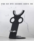 Dyson Supersonic Hair Dryer Stand With Aluminum Alloy Bracket And Power Plug Holder, Bathroom Organizer, black finish