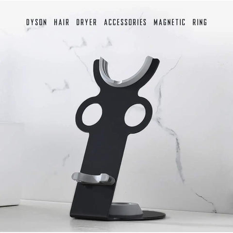 Dyson Supersonic Hair Dryer Stand With Aluminum Alloy Bracket And Power Plug Holder, Bathroom Organizer, black finish