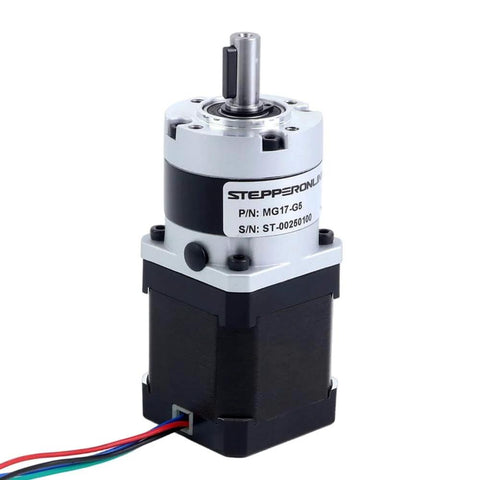 Nema 17 Stepper Motor With 5 To 1 MG Series Planetary Gearbox Bipolar 48mm Length High Torque Low Noise Built In Shaft Coupling