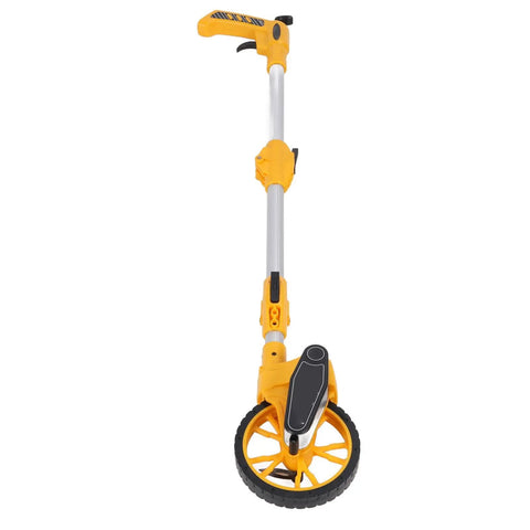 Jauarta Distance Measuring Wheel Portable Accurate Measure Tool for with yellow grip and wheel, extended to 40 inches.