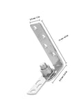 Stainless Steel Spring Loaded Door Hinges With Automatic Rebound For Cabinets And Doors showing side view measurements