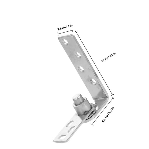 Stainless Steel Spring Loaded Door Hinges With Automatic Rebound For Cabinets And Doors showing side view measurements