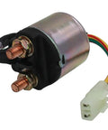 Starter Solenoid Relay For Honda TRX Rancher 350 2000 2006 ATV Replacement Heavy Duty Electrical Switch Fits TRX350 TRX420 TRX400 Foreman Rancher Models Easy Install Reliable Crank Start Performance, silver relay with copper terminals and 3-wire connector