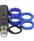 Diffuse Photoelectric Sensor M18 Radial, 700mm Range, PNP LO DO Output, M12 Connector with blue mounting accessories