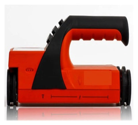 Side view of portable stud finder wall scanner to pinpoint electrical wiring gas lines and rebar thickness inside concrete drywall surfaces The Total Game Changer For Any Homeowner DIY Project.